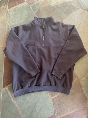 NWOT Charles River Apparel Men's Black Half-Zip Pullover Sweater